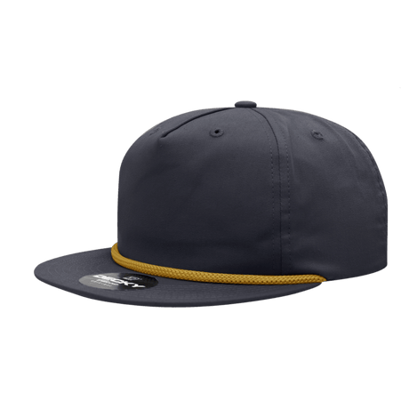 Decky 5 Panel High Profile Relaxed Cotton Blend Rope Hat | Decky 6042 Gold Rope Gold Rope Hats