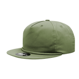 Decky 5 Panel High Profile Relaxed Cotton Blend Rope Hat | Decky 6042 Loden Standard Hats