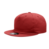 Decky 5 Panel High Profile Relaxed Cotton Blend Rope Hat | Decky 6042 Red Standard Hats