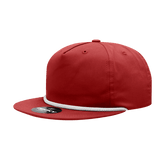 Decky 5 Panel High Profile Relaxed Cotton Blend Rope Hat | Decky 6042 Red/White Standard Hats