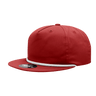 Decky 5 Panel High Profile Relaxed Cotton Blend Rope Hat | Decky 6042 Red/White Standard Hats