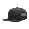 Decky 5 Panel High Profile Relaxed Cotton Blend Trucker w/Rope | Decky 6041 Black Standard