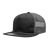 Decky 5 Panel High Profile Relaxed Cotton Blend Trucker w/Rope | Decky 6041 Black/Charcoal Standard