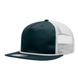 Decky 5 Panel High Profile Relaxed Cotton Blend Trucker w/Rope | Decky 6041 Navy/White Standard