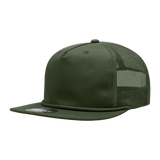 Decky 5 Panel High Profile Relaxed Cotton Blend Trucker w/Rope | Decky 6041 Olive Standard