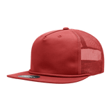 Decky 5 Panel High Profile Relaxed Cotton Blend Trucker w/Rope | Decky 6041 Red Standard