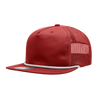 Decky 5 Panel High Profile Relaxed Cotton Blend Trucker w/Rope | Decky 6041 Red/White Standard