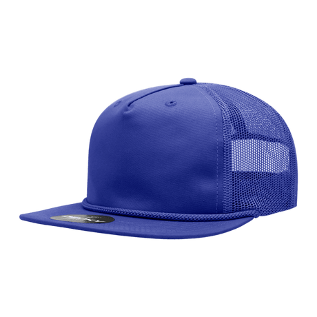 Decky 5 Panel High Profile Relaxed Cotton Blend Trucker w/Rope | Decky 6041 Royal Standard