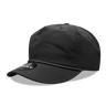 Decky 5 Panel High Profile Relaxed Cotton Rope Hat | Decky 252 Black OSFM Hats