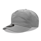 Decky 5 Panel High Profile Relaxed Cotton Rope Hat | Decky 252 Grey OSFM Hats