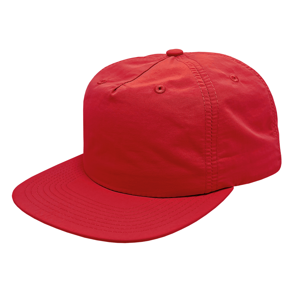 Decky 5 Panel High Profile Relaxed Nylon Surf Hat | Decky 6050 Red Standard Hats