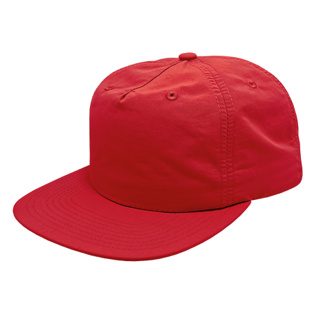 Decky 5 Panel High Profile Relaxed Nylon Surf Hat | Decky 6050 Red Standard Hats
