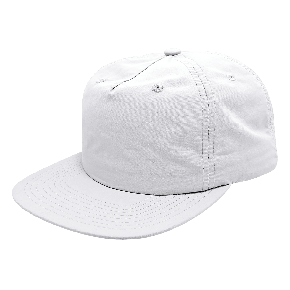Decky 5 Panel High Profile Relaxed Nylon Surf Hat | Decky 6050 White Standard Hats