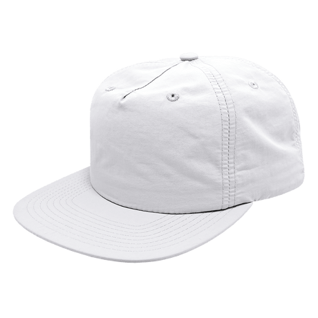 Decky 5 Panel High Profile Relaxed Nylon Surf Hat | Decky 6050 White Standard Hats