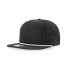 Decky 5 Panel High Profile Relaxed Perforated Performance Rope Hat | Decky 6226 Black/White Standard Hats