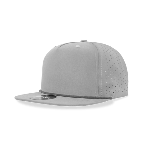 Decky 5 Panel High Profile Relaxed Perforated Performance Rope Hat | Decky 6226 Grey/Charcoal Standard Hats