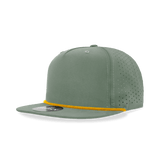 Decky 5 Panel High Profile Relaxed Perforated Performance Rope Hat | Decky 6226 Loden/Amber Standard Hats