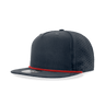 Decky 5 Panel High Profile Relaxed Perforated Performance Rope Hat | Decky 6226 Navy/Red Standard Hats