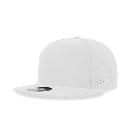 Decky 5 Panel High Profile Relaxed Perforated Performance Rope Hat | Decky 6226 White Standard Hats