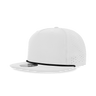 Decky 5 Panel High Profile Relaxed Perforated Performance Rope Hat | Decky 6226 White/Black Standard Hats