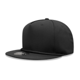 Decky 5 Panel High Profile Structured Cotton Blend Rope Hat | Decky 1041 Black OSFM Hats