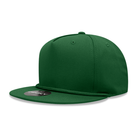Decky 5 Panel High Profile Structured Cotton Blend Rope Hat | Decky 1041 Forest OSFM Hats