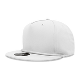 Decky 5 Panel High Profile Structured Cotton Blend Rope Hat | Decky 1041 White OSFM Hats