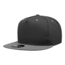 Decky 5 Panel High Profile Structured Cotton Blend Snapback | Decky 1064 Black/Charcoal Standard