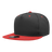 Decky 5 Panel High Profile Structured Cotton Blend Snapback | Decky 1064 Black/Red Standard
