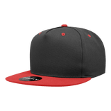 Decky 5 Panel High Profile Structured Cotton Blend Snapback | Decky 1064 Black/Red Standard
