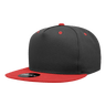 Decky 5 Panel High Profile Structured Cotton Blend Snapback | Decky 1064 Black/Red Standard
