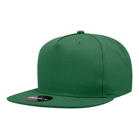 Decky 5 Panel High Profile Structured Cotton Blend Snapback | Decky 1064 Forest Standard