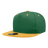 Decky 5 Panel High Profile Structured Cotton Blend Snapback | Decky 1064 Forest/Gold Standard