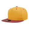Decky 5 Panel High Profile Structured Cotton Blend Snapback | Decky 1064 Gold/Cardinal Standard