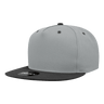 Decky 5 Panel High Profile Structured Cotton Blend Snapback | Decky 1064 Grey/Black Standard