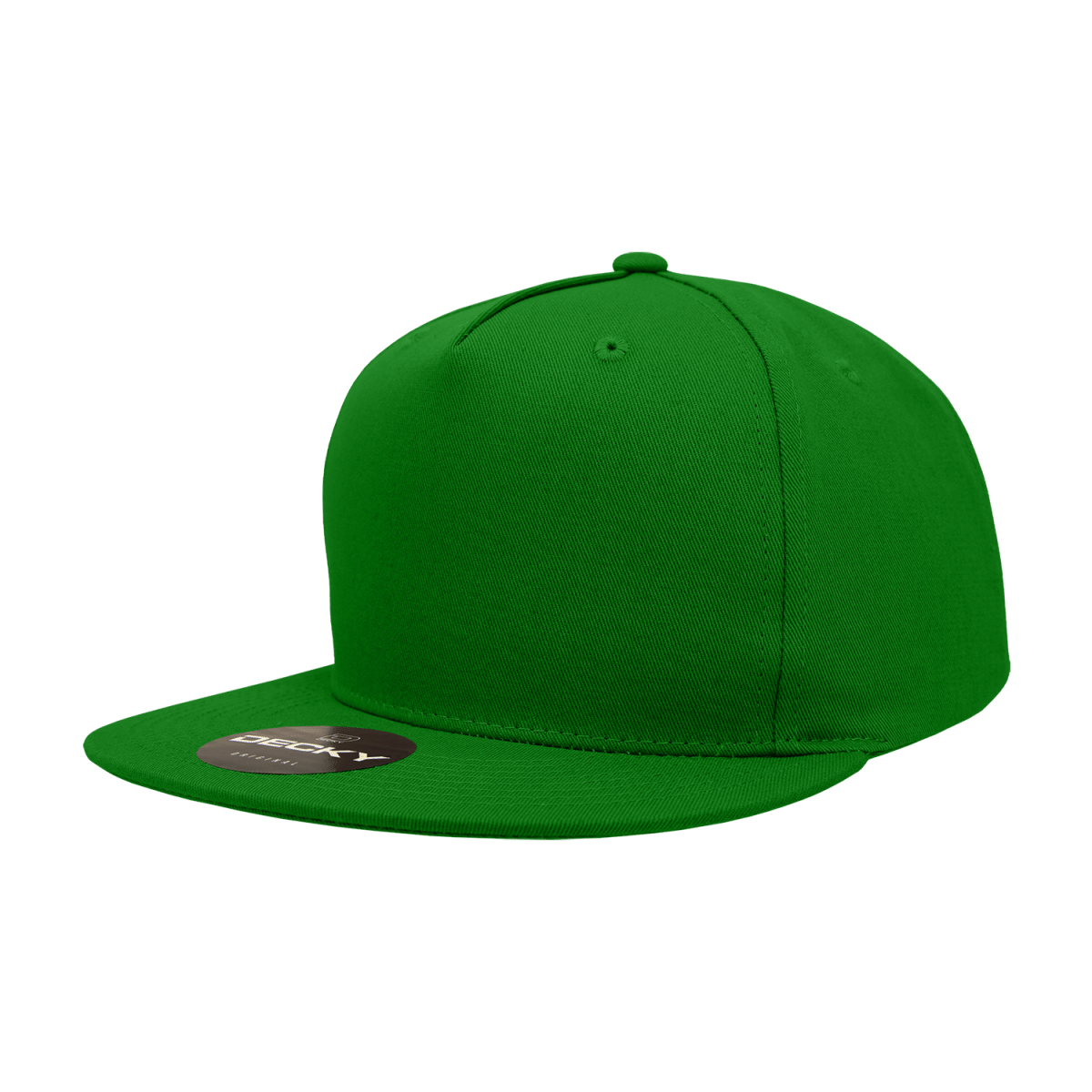 Decky 5 Panel High Profile Structured Cotton Blend Snapback | Decky 1064 Kelly Standard