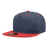 Decky 5 Panel High Profile Structured Cotton Blend Snapback | Decky 1064 Navy/Red Standard