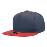 Decky 5 Panel High Profile Structured Cotton Blend Snapback | Decky 1064 Navy/Red Standard