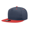 Decky 5 Panel High Profile Structured Cotton Blend Snapback | Decky 1064 Navy/Red Standard