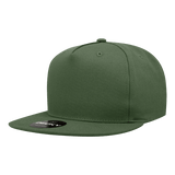 Decky 5 Panel High Profile Structured Cotton Blend Snapback | Decky 1064 Olive Standard