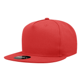 Decky 5 Panel High Profile Structured Cotton Blend Snapback | Decky 1064 Red Standard