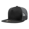 Decky 5 Panel High Profile Structured Cotton Blend Trucker | Decky 1040 Blk/Cha Standard