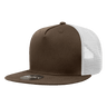 Decky 5 Panel High Profile Structured Cotton Blend Trucker | Decky 1040 Brn/Wht Standard
