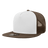 Decky 5 Panel High Profile Structured Cotton Blend Trucker | Decky 1040 Brn/Wht/Brn Standard