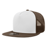 Decky 5 Panel High Profile Structured Cotton Blend Trucker | Decky 1040 Brn/Wht/Brn Standard