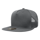 Decky 5 Panel High Profile Structured Cotton Blend Trucker | Decky 1040 Charcoal Standard