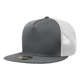 Decky 5 Panel High Profile Structured Cotton Blend Trucker | Decky 1040 Cha/Wht Standard