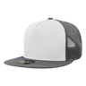 Decky 5 Panel High Profile Structured Cotton Blend Trucker | Decky 1040 Cha/Wht/Cha Standard