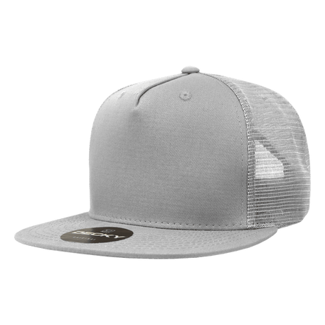 Decky 5 Panel High Profile Structured Cotton Blend Trucker | Decky 1040 Grey Standard