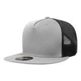 Decky 5 Panel High Profile Structured Cotton Blend Trucker | Decky 1040 Gry/Blk Standard